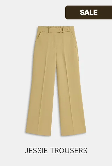 JV-JESSIE high rise wide leg pantalon - mustard yellow