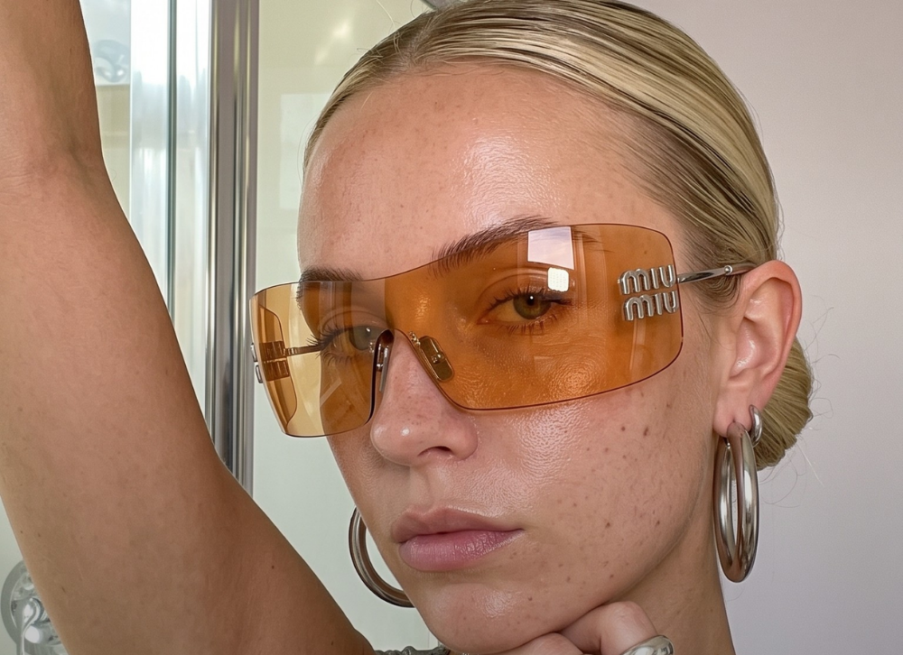 model wearing miu miu