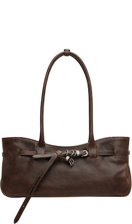 Brown Leather 'Grandma' Used Shoulder Bag