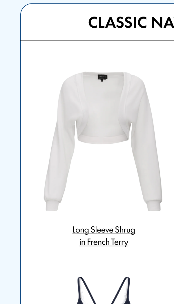 Long Sleeve Shrug in French Terry 
