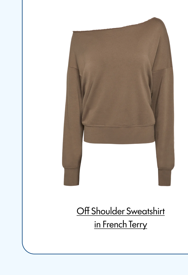 Off Shoulder Sweatshirt in French Terry