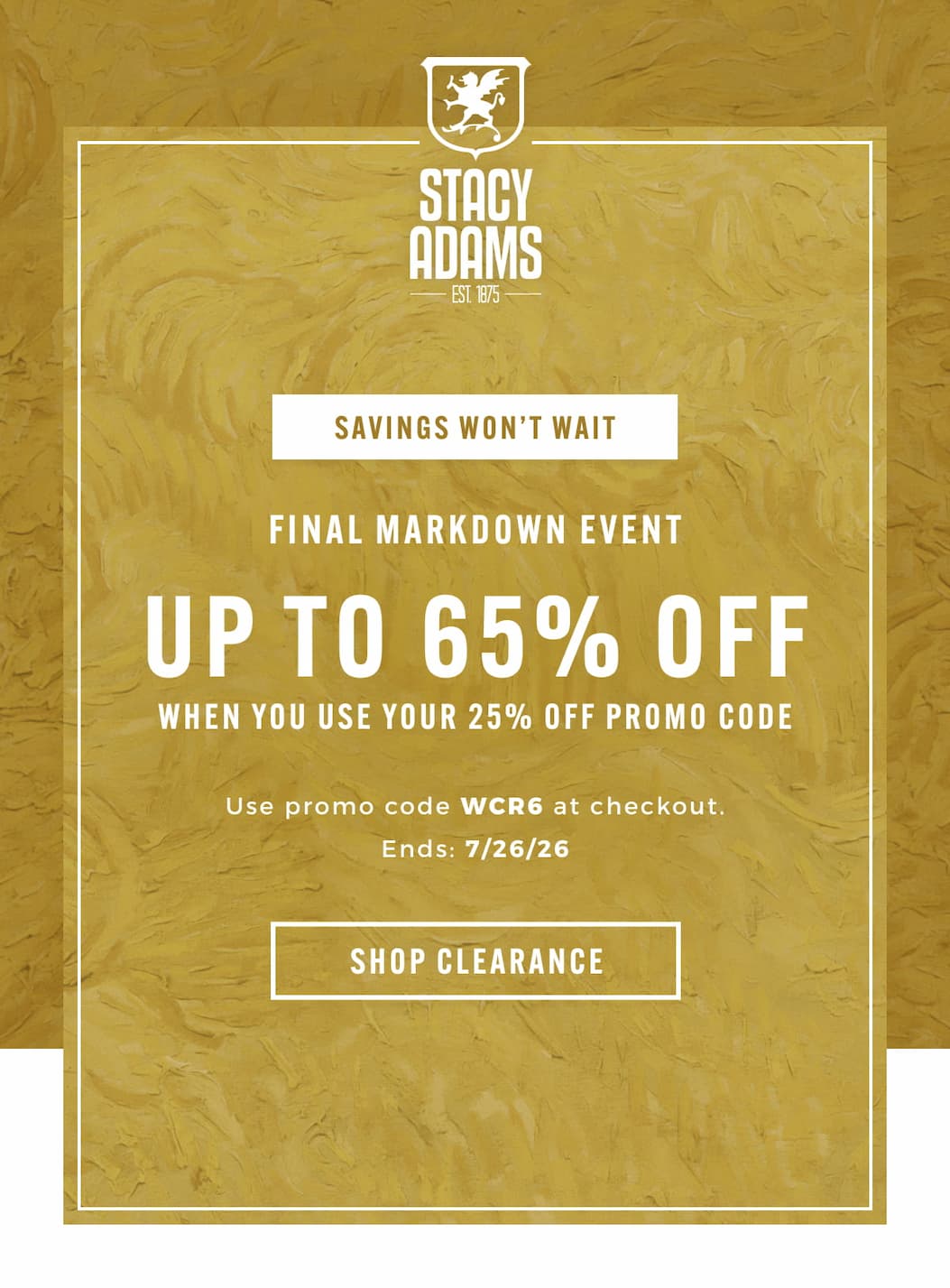 Up to 65% off when you use your 25% off promo code: WCR6. Display images to learn more.
