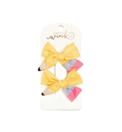 Pencil Bow Clip Set
