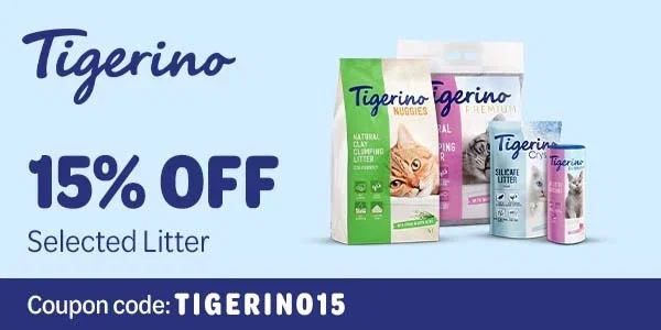 Save 15% on all Tigerino litter with code TIGERINO15