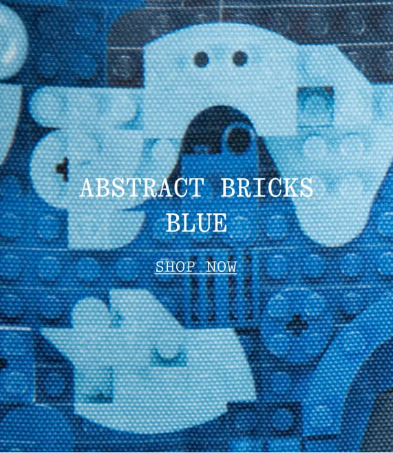 Abstract Bricks Blue