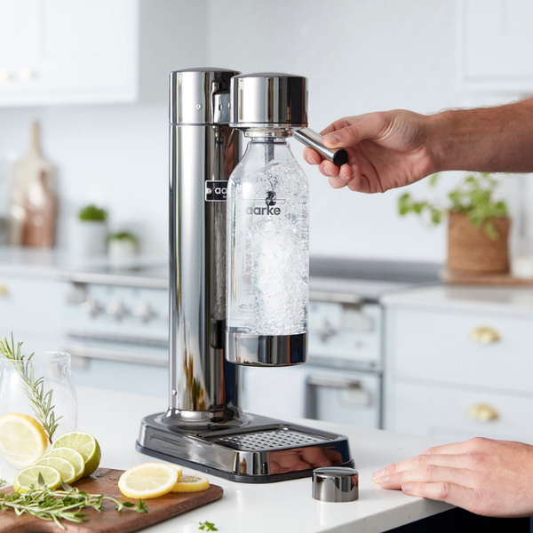 Aarke Carbonator 3 Polished Steel with CO2 Gas Cylinder