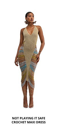 NOT PLAYING IT SAFE CROCHET MAXI DRESS