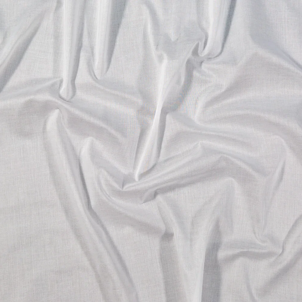 Image of Mercerized Organic Egyptian Cotton Voile - White - Toulouse Collection