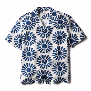 Short Sleeve Linen Camp Shirt