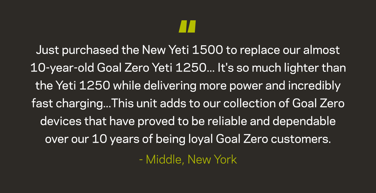 Review the Yeti 1500