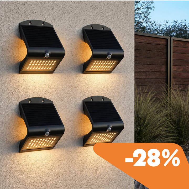 Rhodes wall lights 4x on a wall with discount.