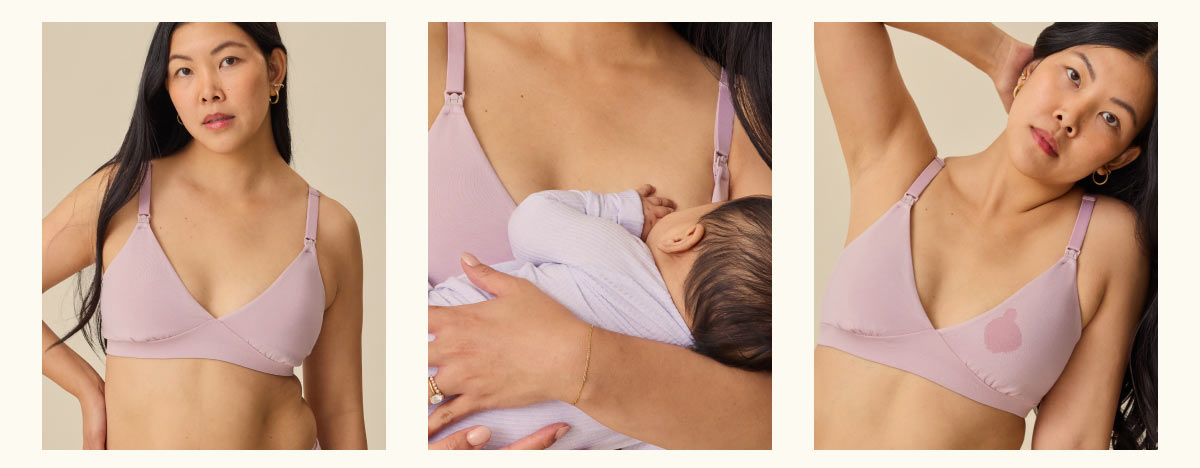SoftStretch Cotton Maternity & Nursing Bralette in Lilac Mist