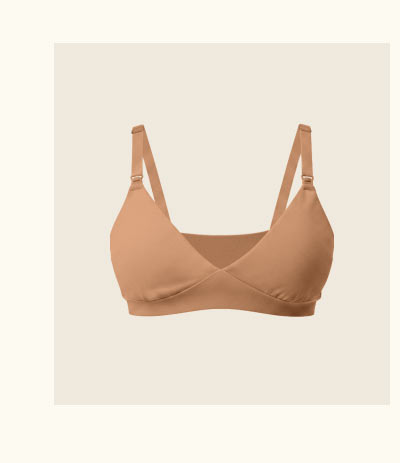 SoftStretch Cotton Maternity & Nursing Bralette in Buff