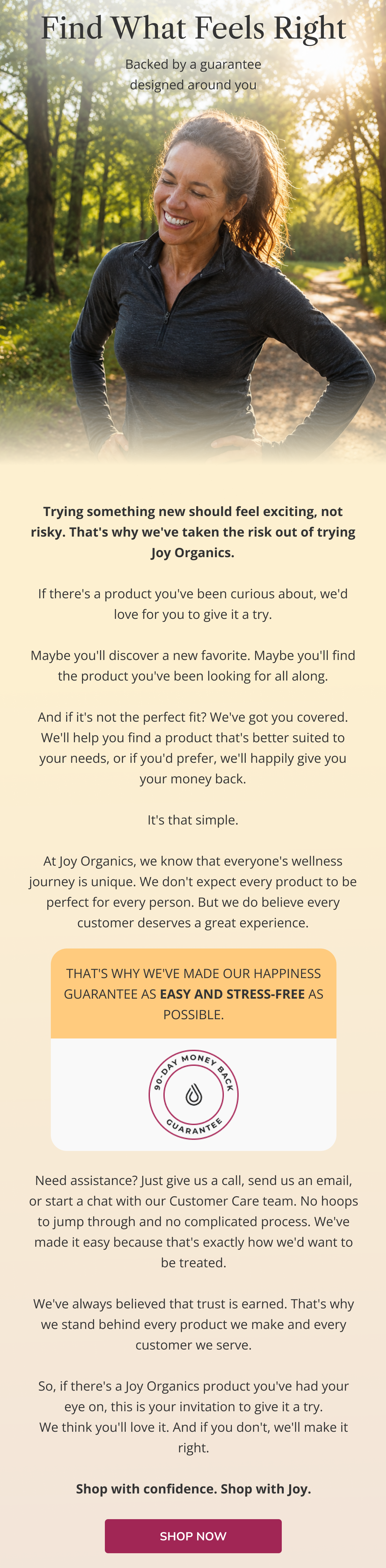 Find What Feels Right