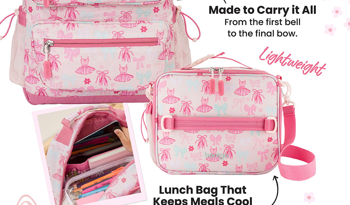 Made To Carry It All - From The First Bell To The Final Bow. | Lunch Bag That Keeps Meals Cool So She Can Twirl Through Every School Day