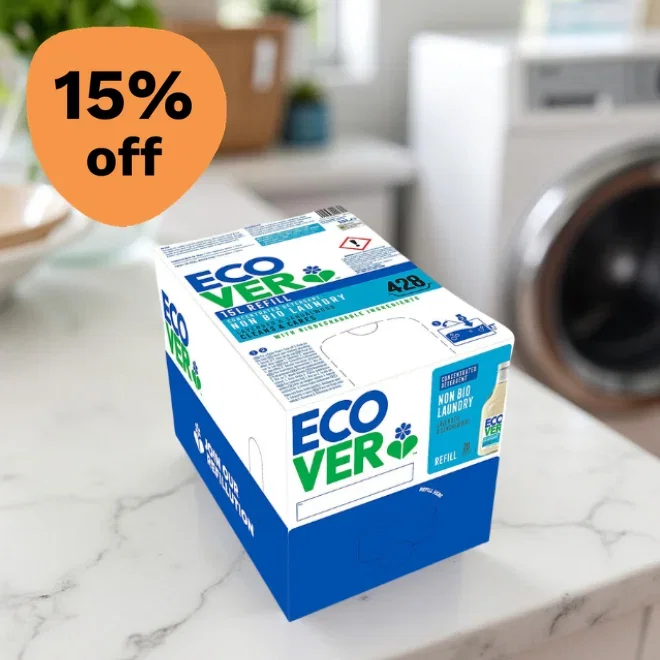 15% off Ecover 15L refills