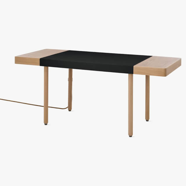 View New Canaan Leatherwrap Sit-to-Stand Desk