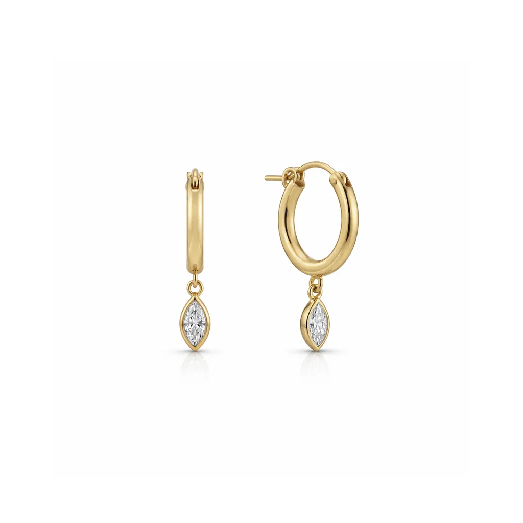 Image of Marquise Clasp Hoops