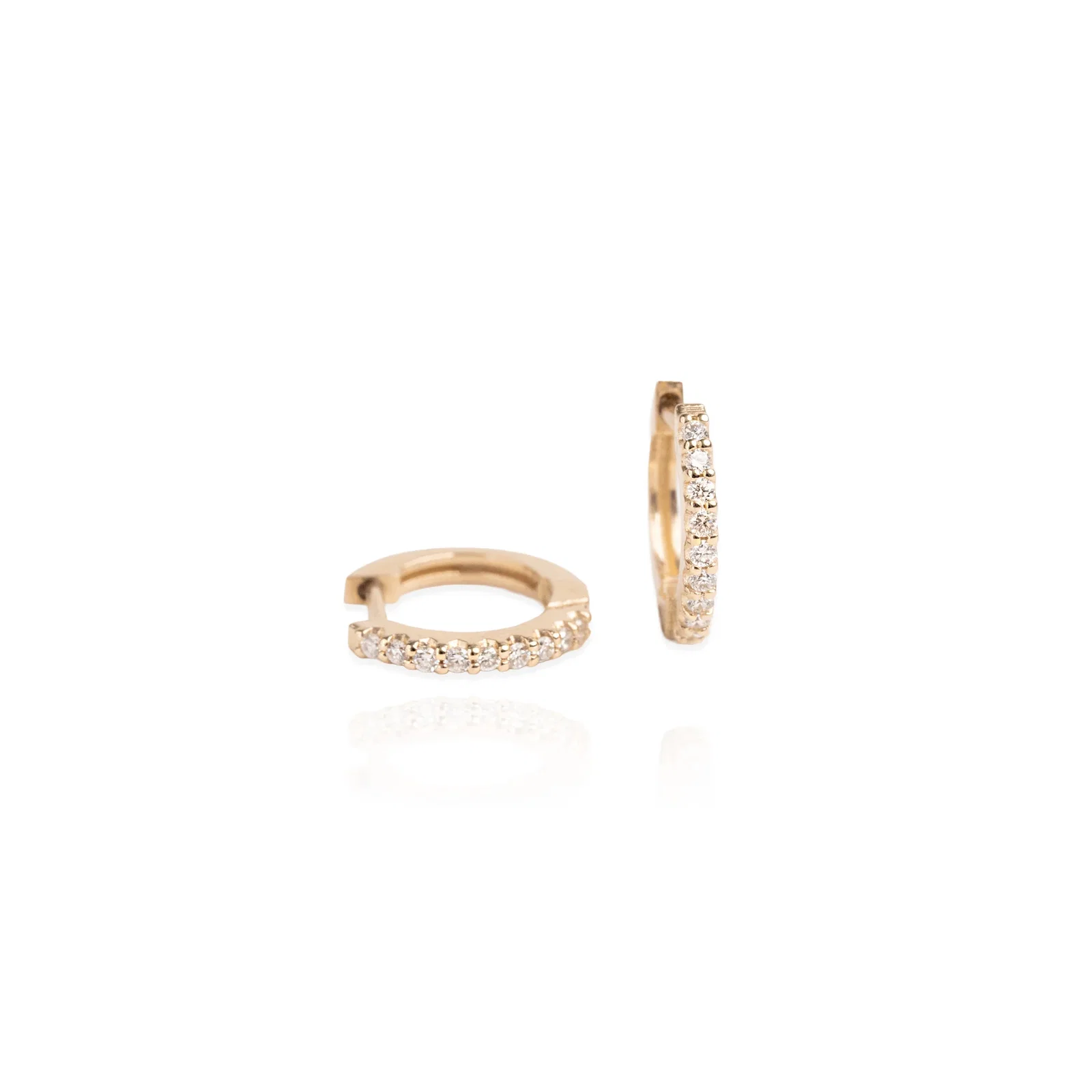 Image of 14k Diamond Huggies | .18 CTW