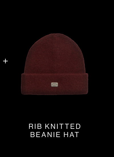 Rib Knitted Beanie Hat