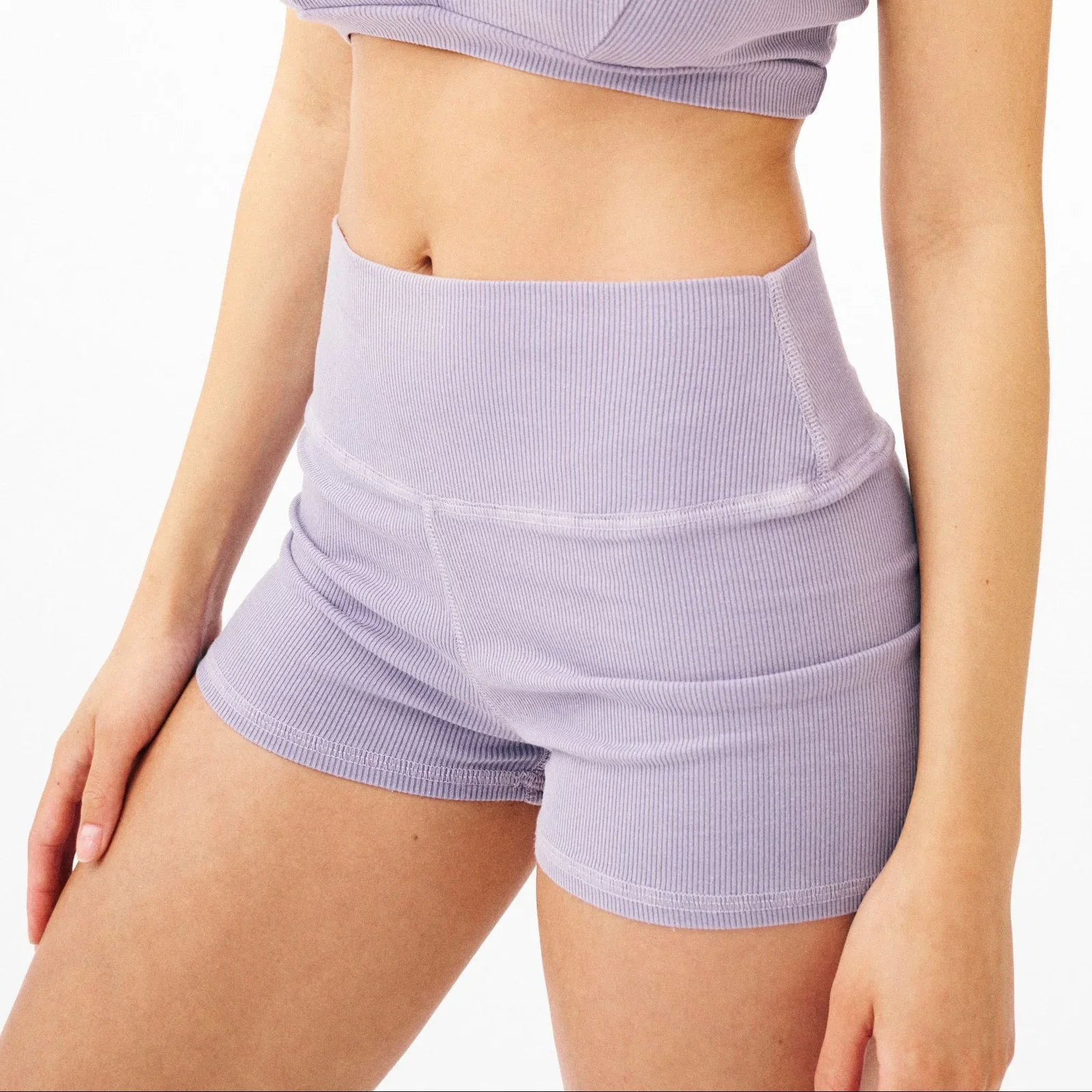 Image of High-Rise Ribbed Short