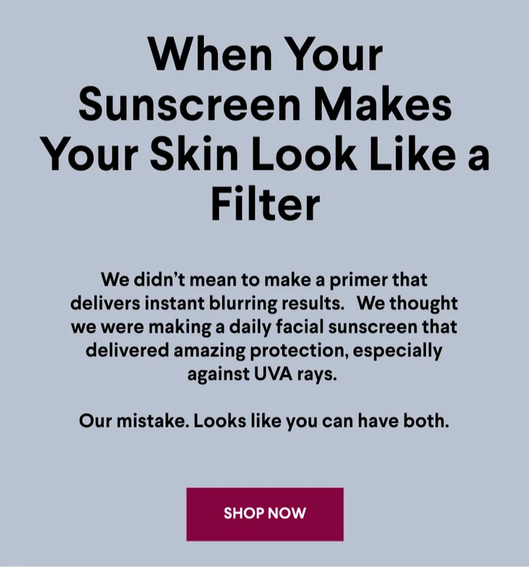 The Blurring Sunscreen You Didn't Know You Needed