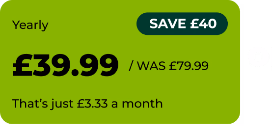12 months for just £39.99