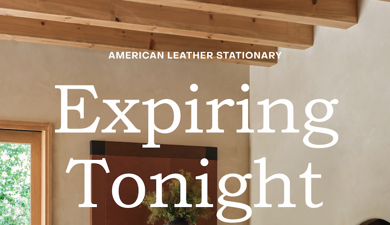 American Leather Stationery Expiring Tonight