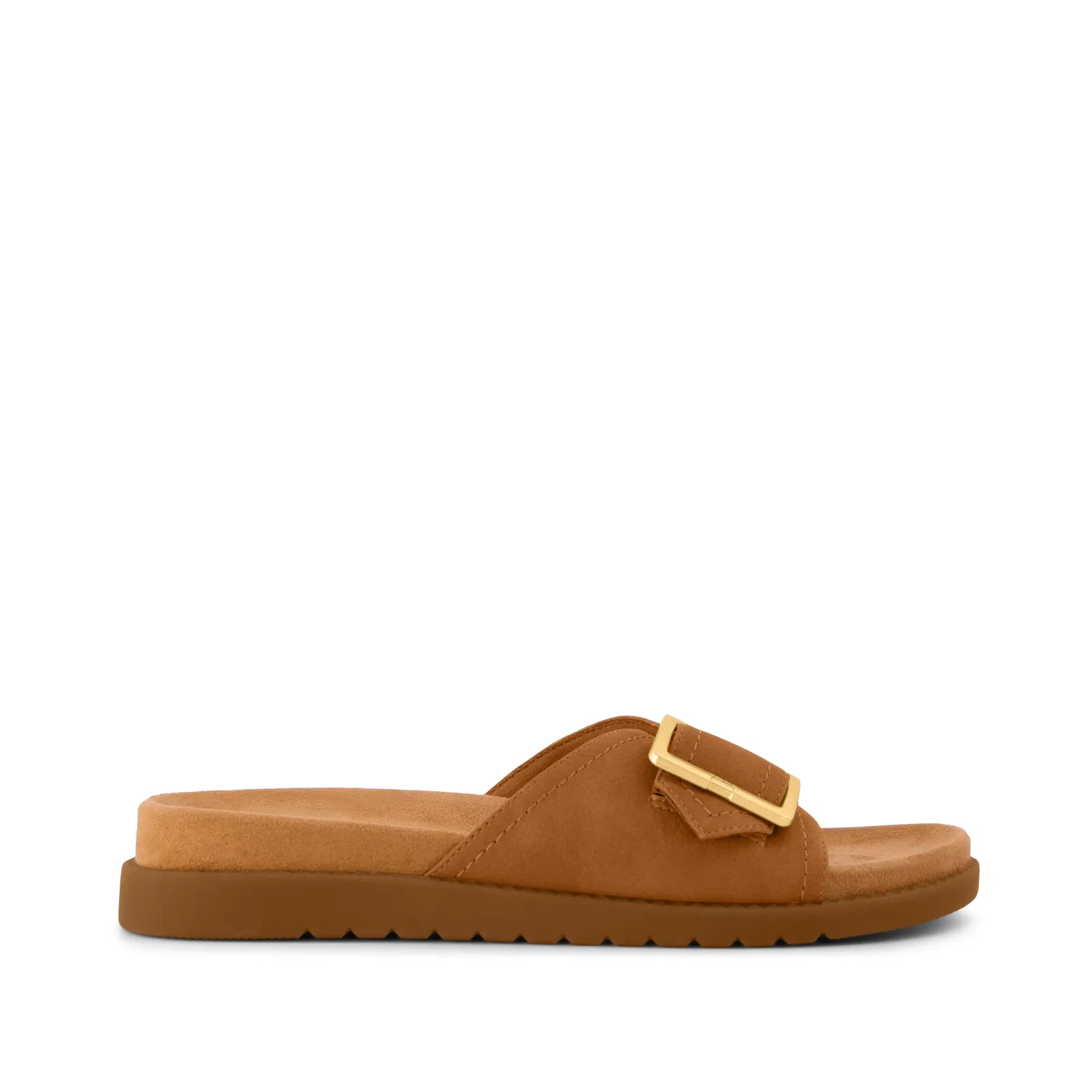 Image of Womens Marin Slide Sandal Brown Sugar Nubuck