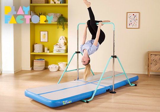 Play Factory Gymnastic Bar and Gym Mat Bundle