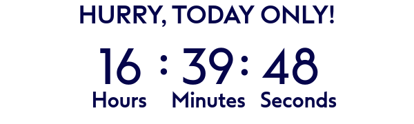 Hurry, today only!