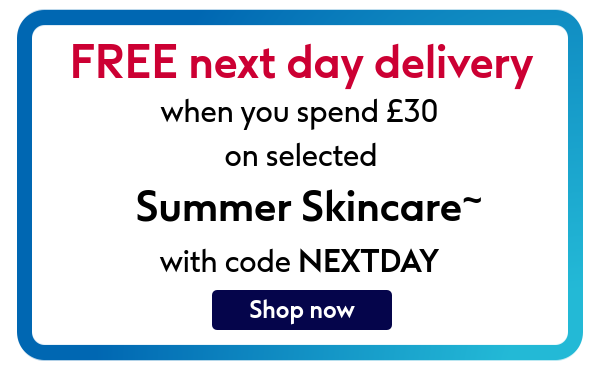 Get FREE next day delivery on summer skincare!