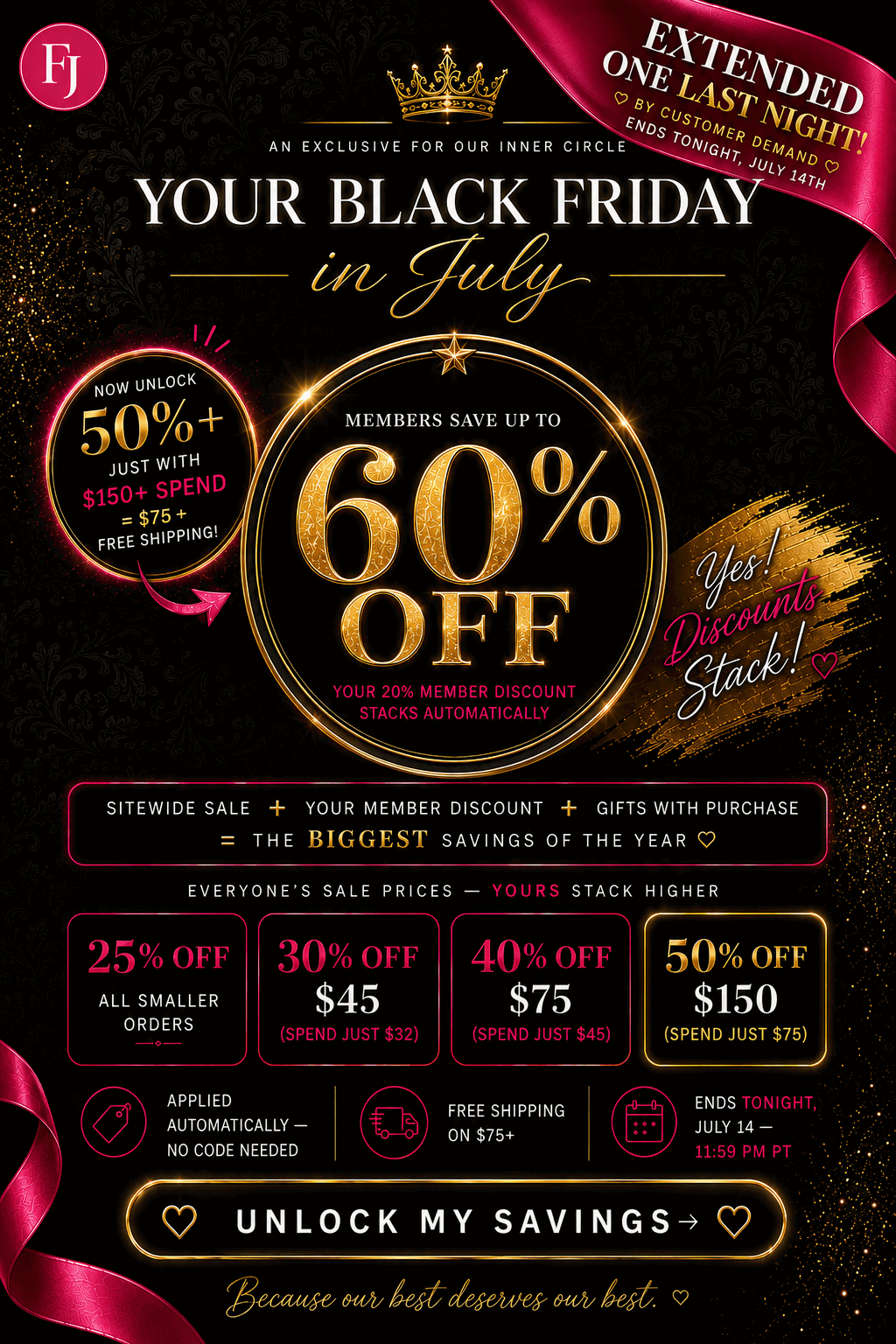Black Friday in July - 20-60% off - sitewide applied automatically. IC Member save an extra 20% off. Shop the Sale. Ends Monday July 13