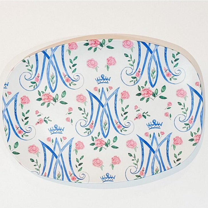 Auspice Maria Floral Platter - Multiple Colors