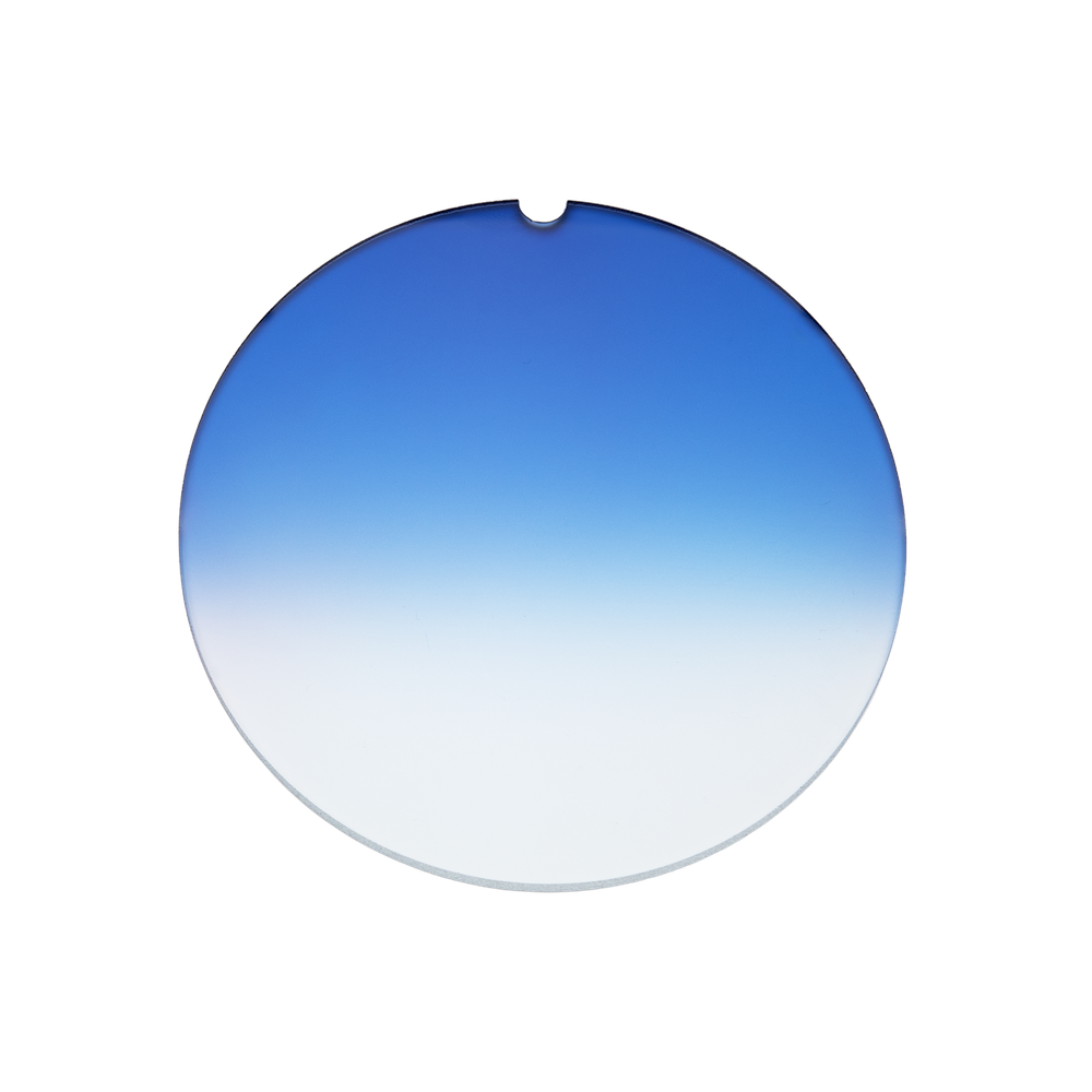 Blue gradient lens puck