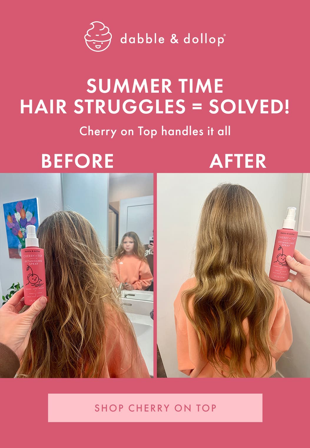 SUMMER TIME HAIR STRUGGLES = SOLVED! BEFORE vs AFTER | SHOP CHERRY ON TOP