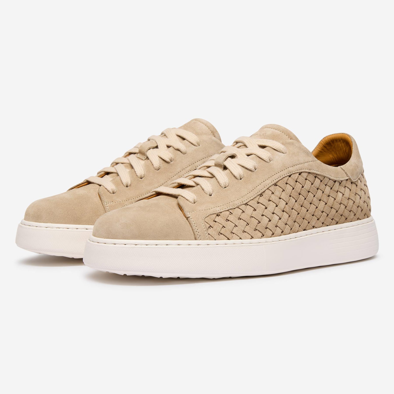 Murcia Stone Woven Calf Suede Trainers