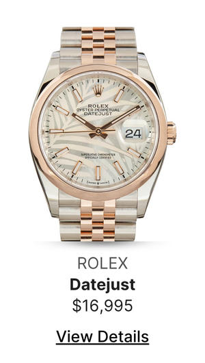 Pre-Owned Rolex Datejust 36 Ref 126201 Palm Motif Dial