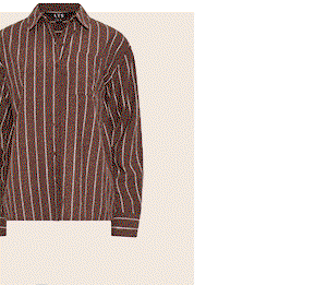 Chocolate Brown Stripe Linen Shirt