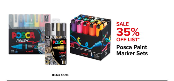 35% off Posca Paint Marker Sets