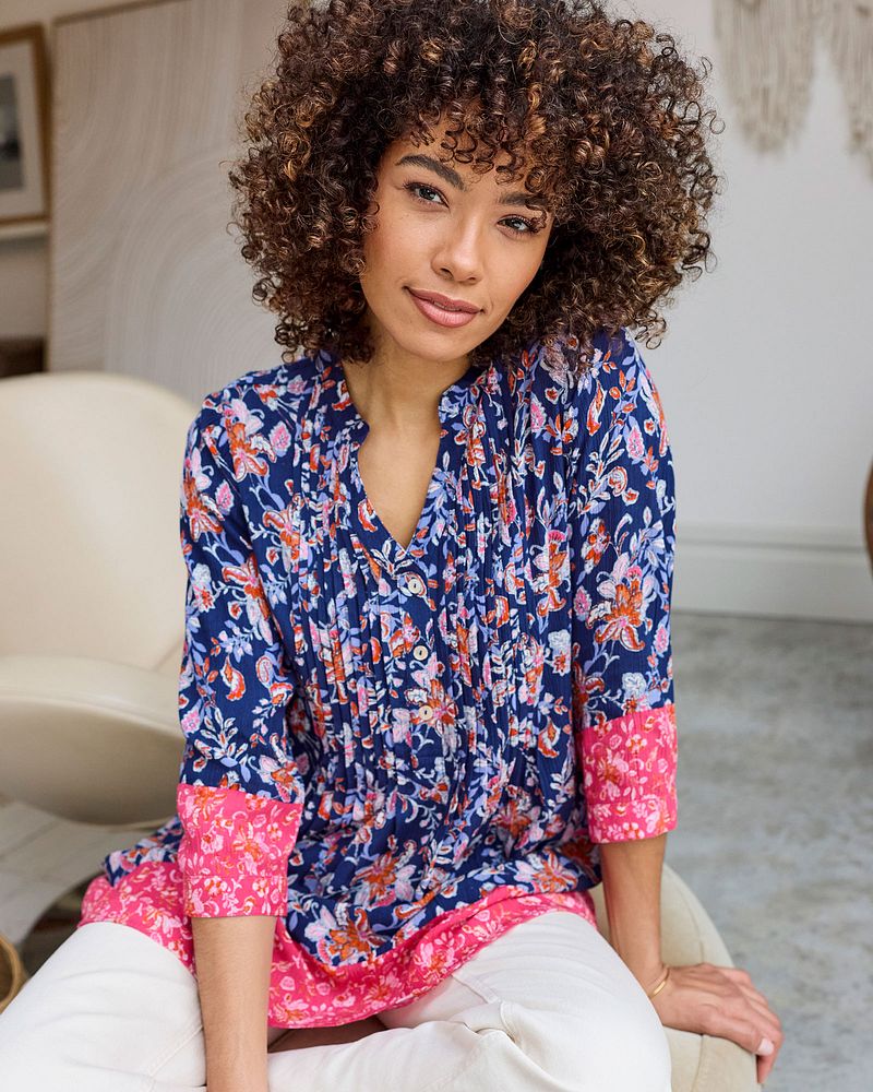 Printed Crinkle Tunic