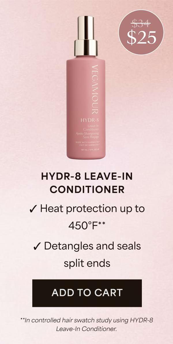 HYDR-8 Leave-In Conditioner ✓ Heat protection up to 450°F** ✓ Detangles and seals split ends | Add to cart