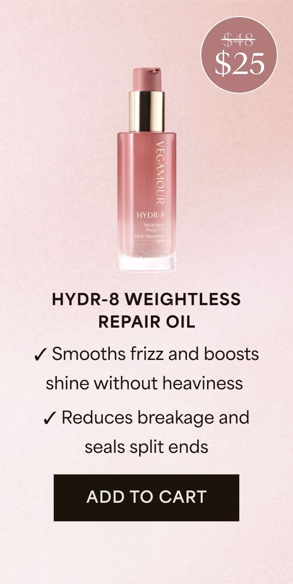HYDR-8 Weightless Repair Oil ✓ Smooths frizz and boosts shine without heaviness  ✓ Reduces breakage and seals split ends | Add to cart
