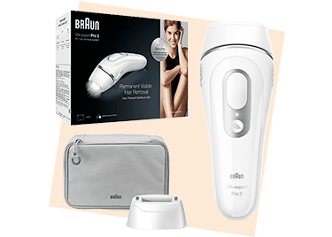 Depiladora de Luz pulsada Braun Silk-expert Pro 3 L3020 Blanco y plata