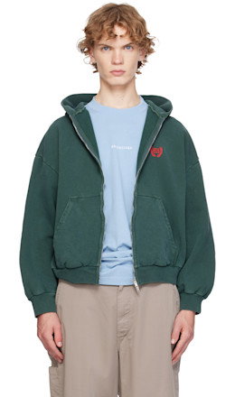 Green Laurel Classic Zip-Up Regular Fit Hoodie