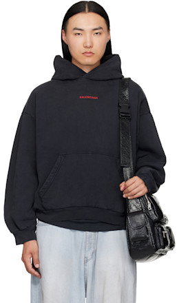 Black Faded Hoodie