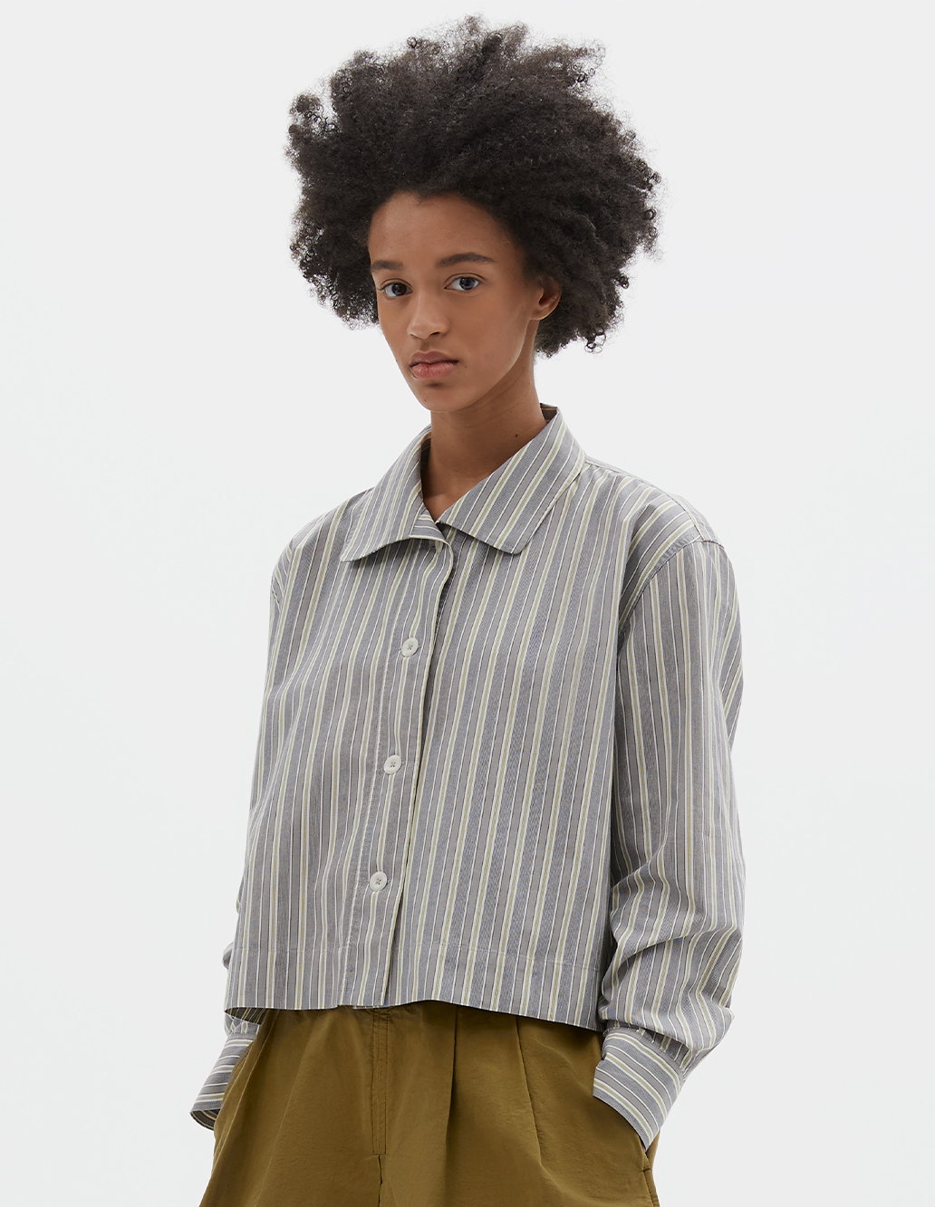 Striped cotton shirt.