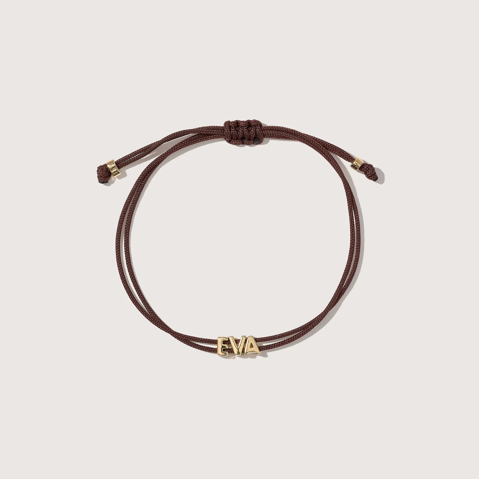 Image of Totem Name Chocolate Brown Cord Bracelet (Made To Order)