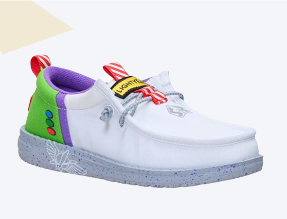 Display Image of Buzz Lightyear Themed Heydude Sneakers
