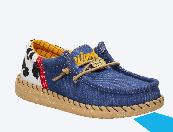 Display Image of Buzz Lightyear Themed Heydude Sneakers